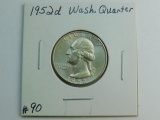 1952D WASHINGTON QUARTER BU