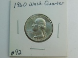 1960 WASHINGTON QUARTER BU