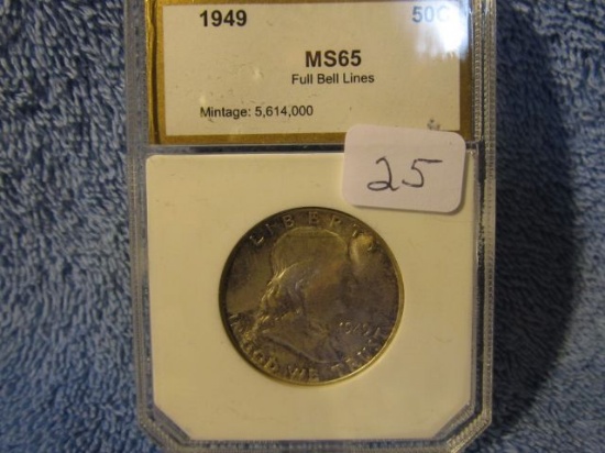 1949 FRANKLIN HALF PCI GEM BU FBL