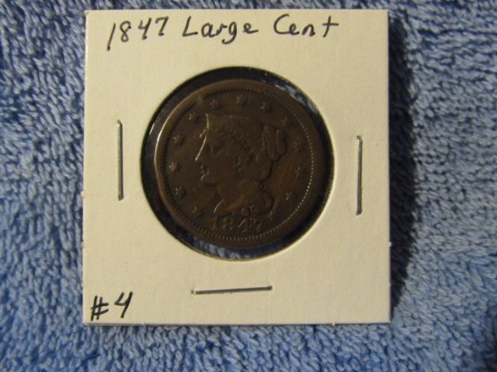 1847 LARGE CENT F