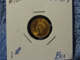 1889 TYPE-3 $1. GOLD BU