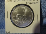 2018 SOUTH AFRICA 1-OZ. .999 SILVER KRUGERRAND BU