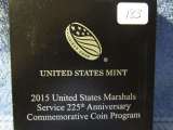 2015 U.S. MARSHALS SERVICE 225 ANNIVERSARY PF SILVER DOLLAR