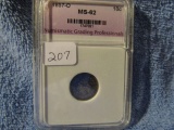 1857O SEATED DIME BU NGP NICE TONING