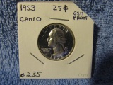 1953 WASHINGTON QUARTER PF