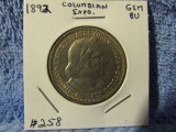 1892 COLUMBIAN COM. HALF BU