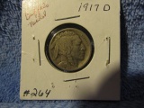 1917D BUFFALO NICKEL F