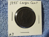 1845 LARGE CENT (POROUS) XF