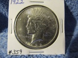 1922 PEACE DOLLAR UNC