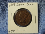 1849 LARGE CENT XF