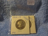 1981S TYPE-1 & 2 SUSAN B. ANTHONY DOLLARS (2-COINS) PF