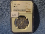 1941D WALKING LIBERTY HALF NGC MS67