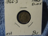 1866S HALF DIME BU 