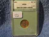 1903 $2.50 LIBERTY NTC GEM BU SHARP