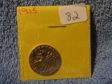 1915 $5. INDIAN GOLD AU+