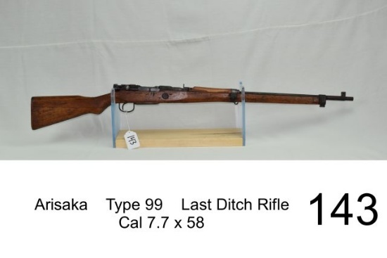 Arisaka    Type 99    Last Ditch Rifle    Cal 7.7 x 58    "Mum Intact"    SN: 25303