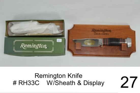 Remington Knife    # RH33C    W/Sheath & Display