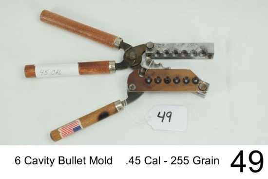 6 Cavity Bullet Mold    .45 Cal - 255 Grain