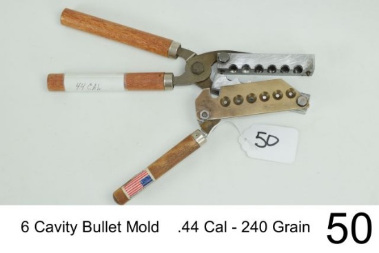 6 Cavity Bullet Mold    .44 Cal - 240 Grain