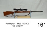 Remington    Mod 700 BDL    Cal .22-250    SN: 6708012    W/ Bushnell Banner 10x Scope