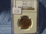 1901 $10. LIBERTY GOLD NGC MS62+