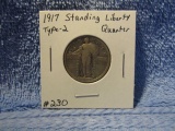 1917 TYPE-2 STANDING LIBERTY QUARTER XF