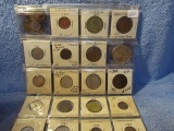 SHEET OF 20+ WORLD COINS