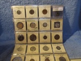 SHEET OF 20 WORLD COINS