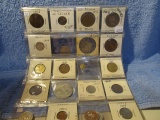 SHEET OF 20+ WORLD COINS