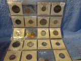 SHEET OF 20+ WORLD COINS