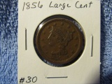 1856 LARGE CENT XF