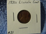 1931S LINCOLN CENT (A KEY DATE) XF