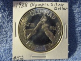 1988 U.S. OLYMPICS SILVER DOLLAR PF