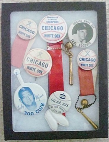 1950's Chicago White Sox baseball pin lot of 7 different