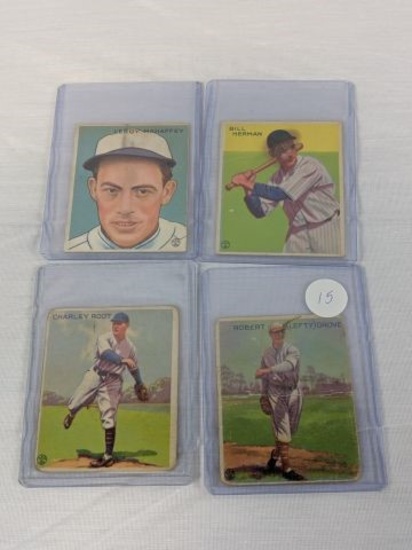 1933 Goudey R319 Lot of 4: Condition P/F w/Lefty Grove