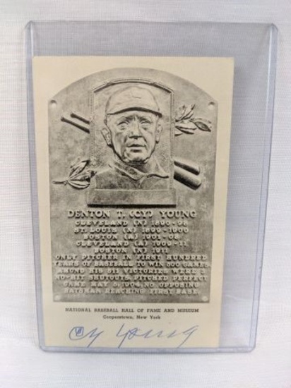 Cy Young Signed Postcard JSA Cert