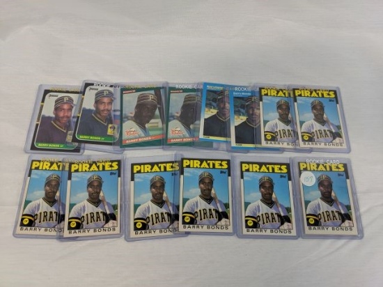 Barry Bonds rookie card lot of 14