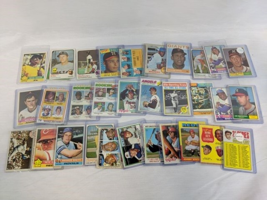 Vintage card lot of 31 stars and rookies