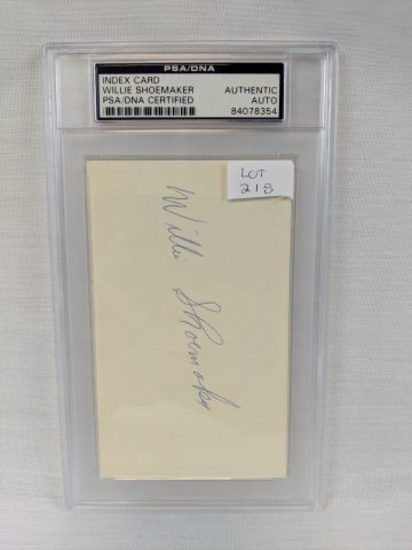 Willie Shoemaker PSA/DNA Certified Auto