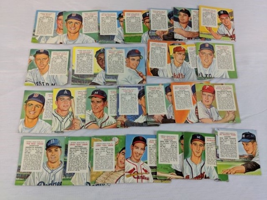 Redman 1954 lot of 27 total cards w/Yogi Berra, Duke Snider, Pee Wee Reese, Whitey Ford & others