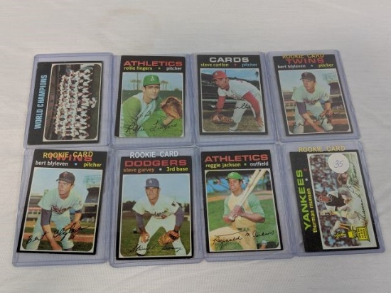 1971 Topps baseball star lot of 8 cards w/ Munson rookie