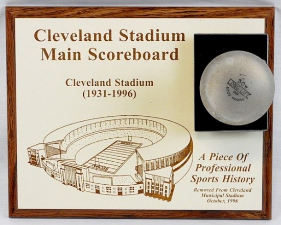 Cleveland Stadium Scoreboard Light Bulb Display
