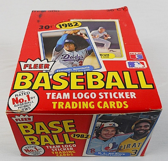 1982 Fleer Baseball Unopened Wax Box 36 Packs