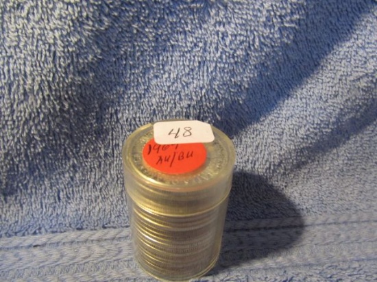 ROLL OF 20-1964 KENNEDY HALVES AU-BU