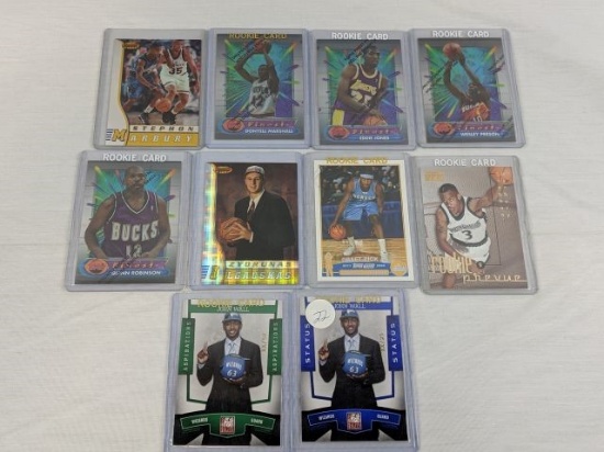 Basketball rookie star lot of 10