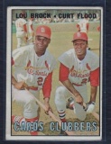 1967 Topps Card Clubbers- Brock and Flood