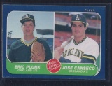 198 Fleer Jose Canseco and Eric Plunk