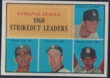 1961 Topps Strikeout Leaders