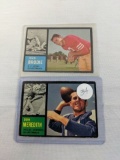 1962 Topps football group with short print Don Meredith & John Brodie