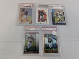 PSA graded football lot of 5 Cleveland Browns